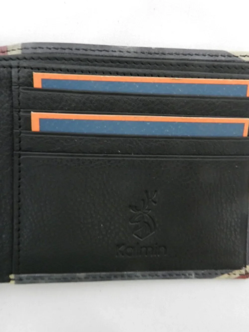 Mala Leather Slim Wallet Union Jack Kalmin Collection flag blue red Men RFID NEW